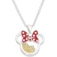 thumbnail image 1 of XYCCA Bijoux Pierre de Naissance pour Femmes et Filles Minnie Mouse Pendentif Plaqué Argent, Rallonge 18+2 Pouces, 1 of 6