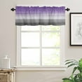 thumbnail image 2 of Purple Gray Kitchen Valances for Windows 42x12 Inch Kitchen Curtains Valances Rod Pocket Vintage Rustic Abstract Striped Wooden Grain Bathroom Window Valances for Window Treatment Decor, 2 of 6