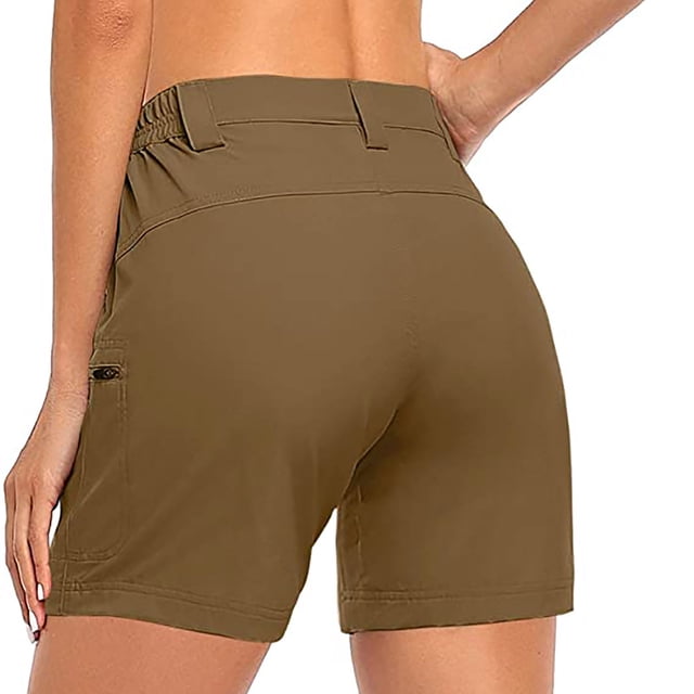 Pantalon Court d'Été Actif de Randonnée de Golf pour Femmes avec Poches
