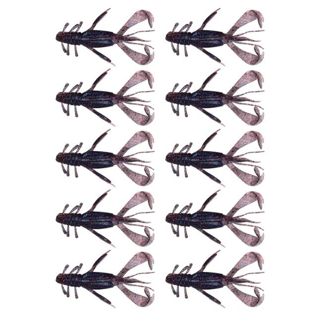Wweixi 10pcs Bait Shrimp Realistic Reusable Double-Color Wire Baits Bionic Practical Vivid Sporting Goods Playing Barbed 5#