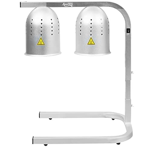 Avantco Commercial Portable W62 Heat Lamp Food Warmer 2-Bulb Free-Standing