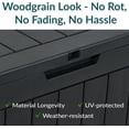 thumbnail image 7 of RAINDROPS 30 Gallon Weather-Resistant Outdoor Storage Box with Lockable Lid, Side Handles, Resin Construction for Patio Cushions, Garden Tools - Black, 7 of 7