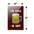 thumbnail image 3 of 8-Bit Pixel Retro Beer Charisma Buff Gamer Game Rectangle Acrylic Fridge Refrigerator Magnet, 3 of 4