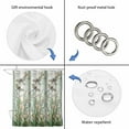 thumbnail image 5 of Dark Green Grass Bathroom Shower Curtains with 12 Hooks Polyester Waterproof Shower Curtain for Stalls and Bathtubs Flower Dragonfly Retro Pastoral Rustic Decorative Bathroom Privacy Curtain 72x72 In, 5 of 9