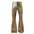 thumbnail image 4 of Men's Casual Shiny Plaid Flared Gold Stage Performance Trousers, 4 of 4