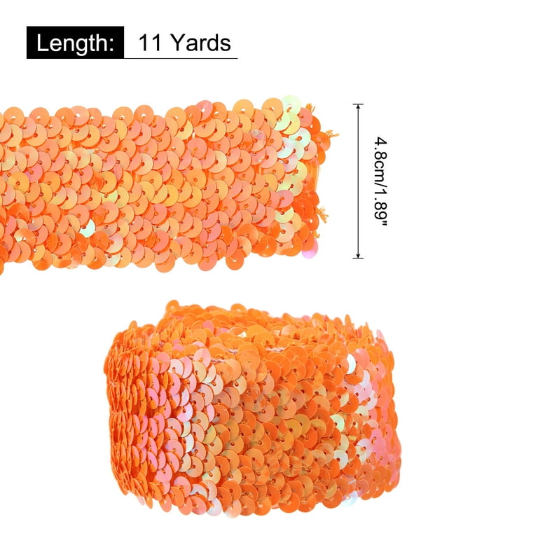 Trim Orange Sequin Stretch Sewing