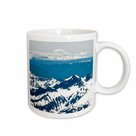 

3dRose USA Washington Mountains Mt Rainier Mt Adams - US48 MFR0040 - MFR Ceramic Mug 15-ounce