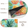thumbnail image 5 of Pineapple Lemon Front Door Rugs 2x3 ft Watercolor Summer Fruits Floral Teal Small Rug for Entryway Non Slip Washable Bathroom Door Mat Absorbent Floor Mat for Indoor Entrance, 5 of 9