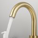 thumbnail image 5 of Grifo de cocina de acero inoxidable 304 de oro cepillado, lavabo, grifo de agua fría y caliente, lavabo giratorio (sin manguera, sin base), 5 of 5