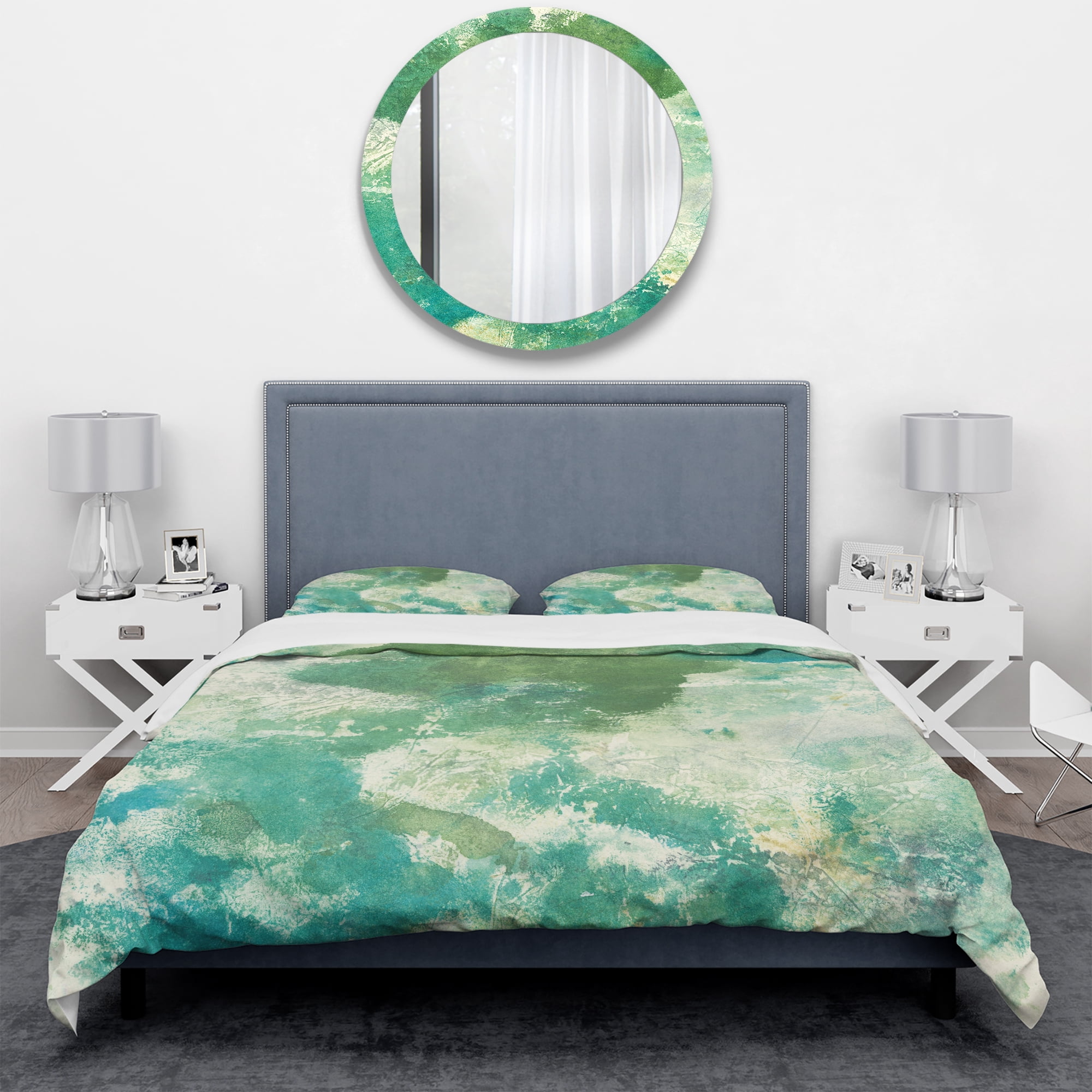 Designart 'Watercolor Rock II' Geometric Duvet Cover Set