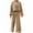 Khaki, variant on Annhoo Fall Outfits for Women 2 Piece Casual Long Sleeve Mock Neck Tops and Wide Leg Pants Baggy Solid Lounge Sets