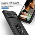 thumbnail image 5 of KOMI pour Google Pixel 8, Étui avec Protecteur d'Écran, Béquille Anneau Réglable à 360° Intégrée, Protection Militaire, Armure Antichoc - Noir, 5 of 5
