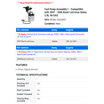 thumbnail image 2 of Fuel Pump Assembly 1 - Compatible with 2007 - 2008 Buick LaCrosse Sedan 3.8L V6 GAS, 2 of 2