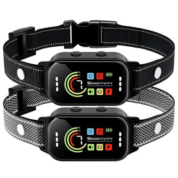 GJX Dog Bark Collar 2 Pack, Bark Collar for Large Medium Small Dogs, No bark collars for dogs, Anti Bark Collar, Barking Collar (2 Pack)