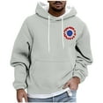 thumbnail image 2 of Qulqfy Casual Oversized Hoodie Men Pullover Graphic Gray Hooded Fall Long Sleeve Sweatshirts Men Sweatshirts M, 2 of 5