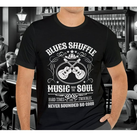 SEIKEMS Blues Music Guitar T-Shirt: Retro Musician Tee