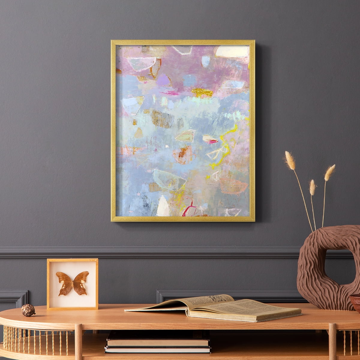 Whilst II Framed Print in Gold Solid Wood 22 x 28 Framed Print