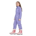 thumbnail image 2 of Mercatoo Hooded Ski Jumpsuit for Girls Boys Full Zip One Piece Quilted Snowsuit Teens Kids Elastic Cuffs Winter Warm Onesi𝗲 Outerwear, 2 of 9