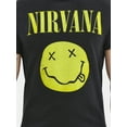 thumbnail image 4 of Nirvana Smiley Men's and Big Men's Graphic Tee Smiley, Sizes XS-3XL, 4 of 5
