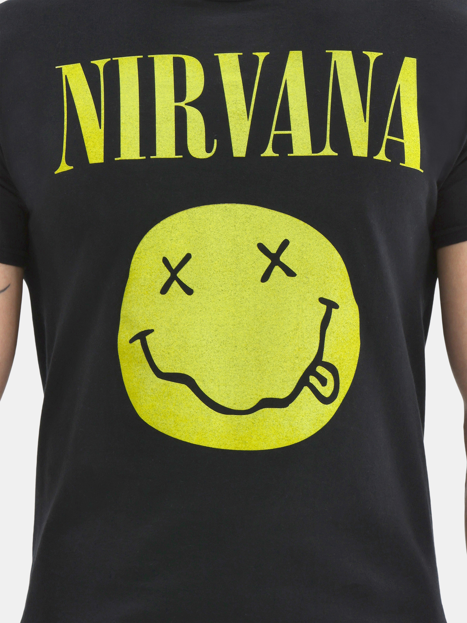 Nirvana Men's Smiley Logo Graphic T-Shirt photo 4