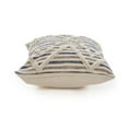 thumbnail image 4 of Ox Bay Joy Blue/Natural Diamond Cotton Adult Decorative Throw Pillow, 4 of 4