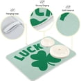 thumbnail image 3 of GZHJMY St. Patrick's Day Lucky Shamrock Absorbent Dish Drying Mat Large Microfiber Kitchen Countertop Table Protector Multi-Purpose Counter Rack Sink Drainer Pad (16" x 18"), 3 of 5