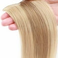 thumbnail image 6 of Benehair Clip in 100% Remy Human Hair Extensions Hair Pad Invisible Hairpiece Topper Thickened Soft Thin Hair Highlight Blonde 2 Pieces, 6 of 10