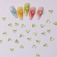 thumbnail image 3 of huanledash 1 Bag Nail Art Charm 3D Effect Easy Paste Removable Long Lasting DIY Craft Accessories Mixed Color Clover Heart Shaped Nail Art Rhinestone Manicure Tool, 3 of 7