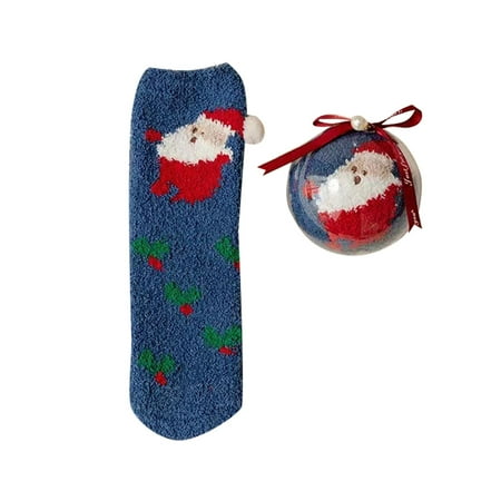 

WANGJIAOID Chandelier Pieces Christmas Tree Hanging Ornament Christmas Socks Coral Velvet Santa Fawn Snowman Joy Padded Thickened Warm Sleep Socks Men Women Mid Clear Glass Christmas Trees