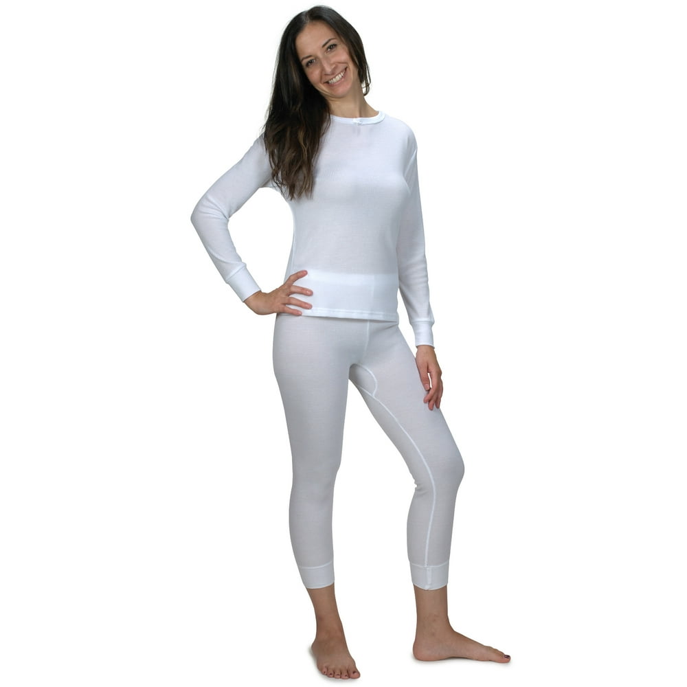 Gilbin's - Women's Soft 100% Cotton Waffle Thermal Underwear Long Johns ...