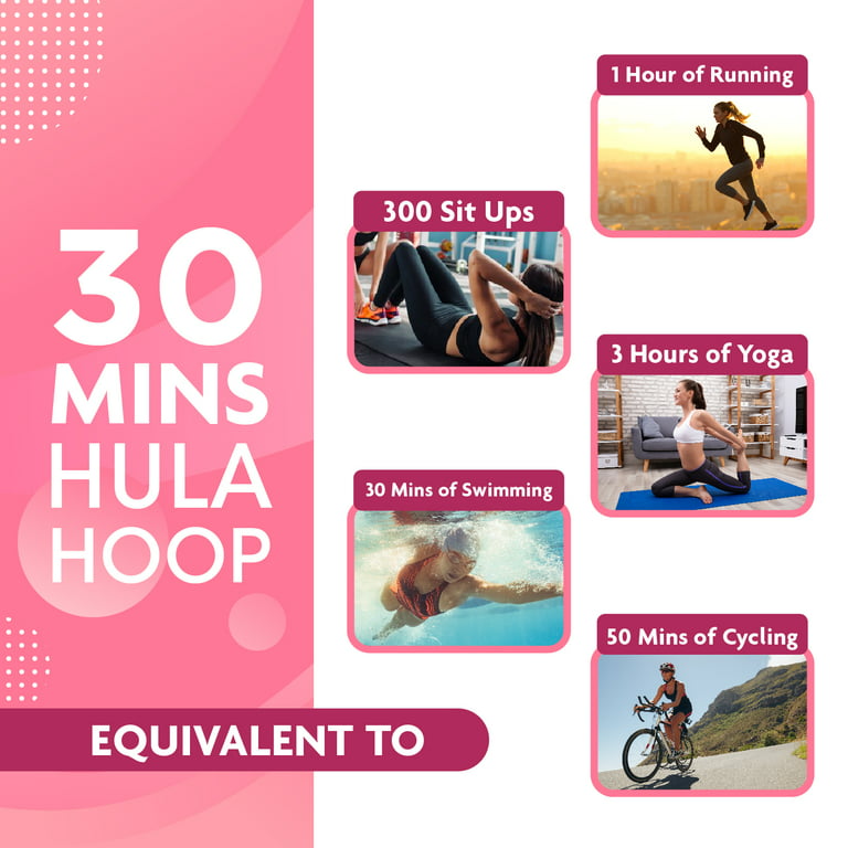 Fitness Gear Abs Workout, Stomach Loss Hula Weight - Fat Hula w/counter Burn Hoops, (Smart & Weighted Exercises) Hoop