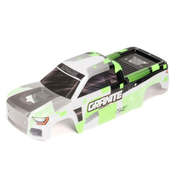 ARRMA GRANITE 4x4 Clipless Painted Decaled Body Green/White ARA-2245
