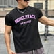 thumbnail image 5 of Hombres Pantalones Cortos Casual Manga Corta Cuello Redondo Carta Impresa Deporte Camiseta, Top de Algodón de Fitness para Hombres, 5 of 8