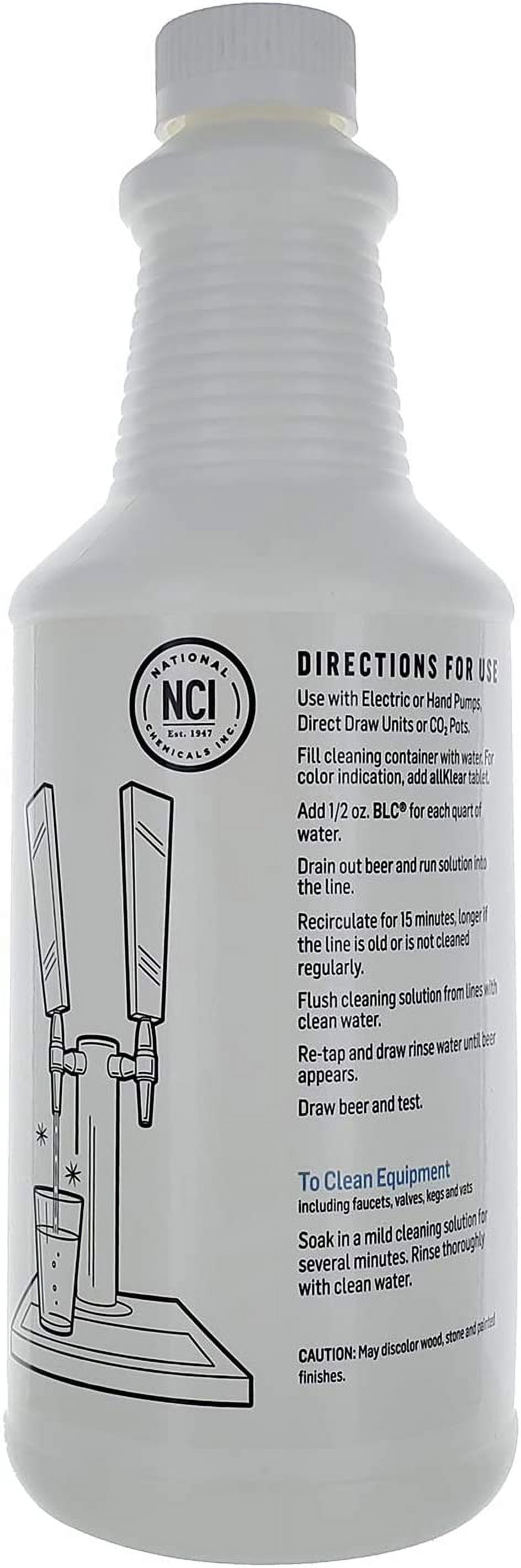 National Chemical 32 oz Bottle, Keg Beer Line Cleaner for Kegerators