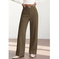 thumbnail image 6 of PRETTYGARDEN Women's High Waisted Dressy Casual Pants | Decoration Buckle,Front Seam Trousers with Pockets,Business Casual Outfits,Work Office Slacks,Daily Palazzo Pants All Season, 6 of 10