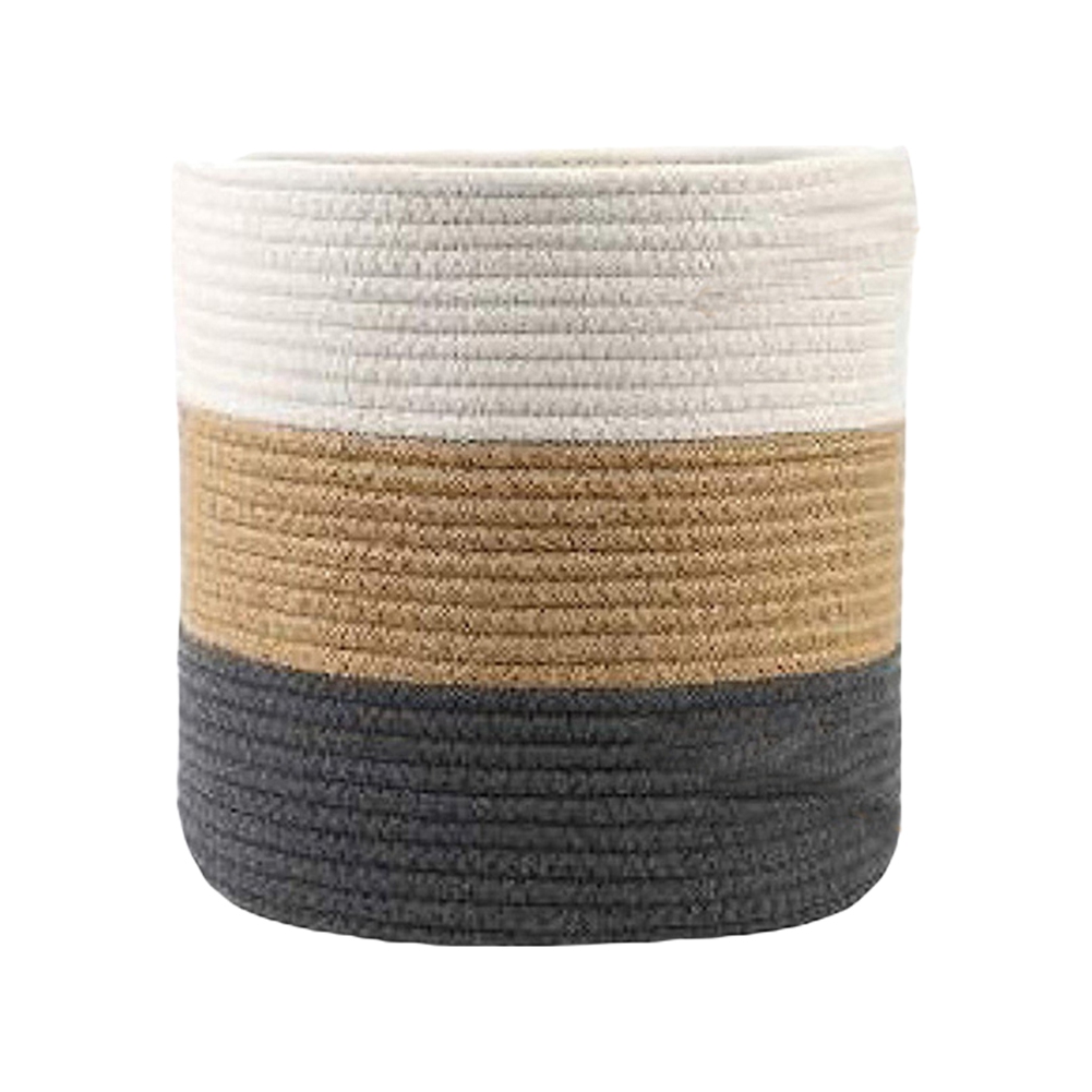 Cotton Rope Laundry Basket Cube Storage Organizer Basket Toy Clothes