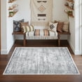 thumbnail image 3 of Roxstand Washable Rugs 3x5, Vintage Distressed Small Area Rugs for Kitchen Floor Entryway, Non Slip Accent Door Mat (3'x5', Grey), 3 of 10