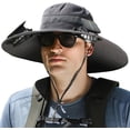 thumbnail image 1 of Sombrero de ventilador solar Laviscent, ventilador solar de ala ancha, sombrero de pesca al aire libre, solar y de carga, sombrero con ventilador incorporado, 1 of 7
