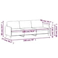 thumbnail image 4 of vidaXL 3-Seater Sofa Black 180 cm Velvet, 4 of 5