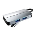 thumbnail image 3 of 5-EN-1 USB C Hub Tipo-C Estación de acoplamiento Adaptador multipuerto Lector de tarjetas Carevas  Concentrador USB C, 3 of 7