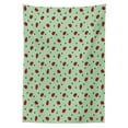 thumbnail image 3 of Ambesonne Ladybugs Tablecloth Rectangular Table Cover, Polka Dots with Insect, 52"x70", Black Green and Red, 3 of 4