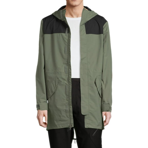 Swiss Tech Men's and Big Men's Rainshell Parka, Up to Size 5XL