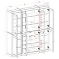 thumbnail image 6 of 100% Solid Wood Kitchen Pantry Storage Cabinet with Solid, Clear Glass Doors, Adjustable Shelves and 2-Drawers, Mocha Wooden Storage Cabinet, 6 of 8
