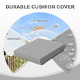 thumbnail image 5 of Aoodor Outdoor Seat Pads Chair Cushion W25''xD25'', Fade-resistant Polyester, Removable Cover with Hidden Zipper, Adaptable Secure Ties for patio, garden, or terrace, Set of 2, 5 of 7