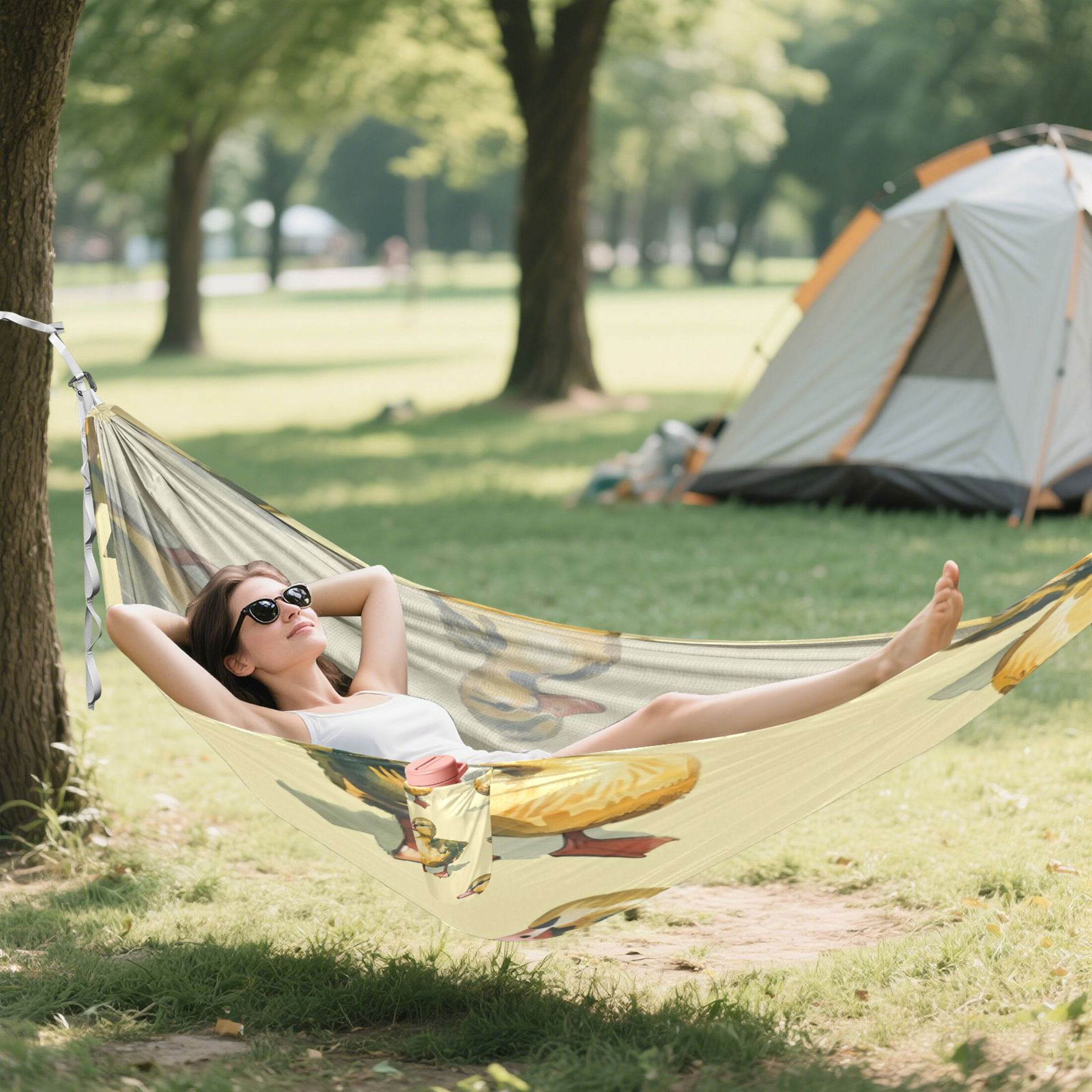 Hammock Camping Hammock Nylon Portable Hammock Travel Camping Hammock Green Duck
