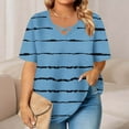 thumbnail image 2 of Bixock Women's Maternity Tops Fashion V-Neck Short Sleeve Casual Oversized Maternity T-Shirt, 2 of 5
