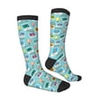 thumbnail image 3 of Easygdp World Travel1 Soccer Socks Sport Knee High Socks Calf Compression Athletic Socks for Men and Women, 3 of 9