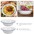 thumbnail image 3 of 2pcs Enamel Bowl Household Enamel Bowl Vintage Enamelware Basin Kitchen Enamel Bowl, 3 of 9