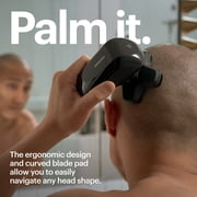 MANSCAPED® Dome Shaver™ Pro Precision Pack SkinSafe® Men's Electric Bald Head Trimmer with Power Shave Gel, 6 fl oz, Black