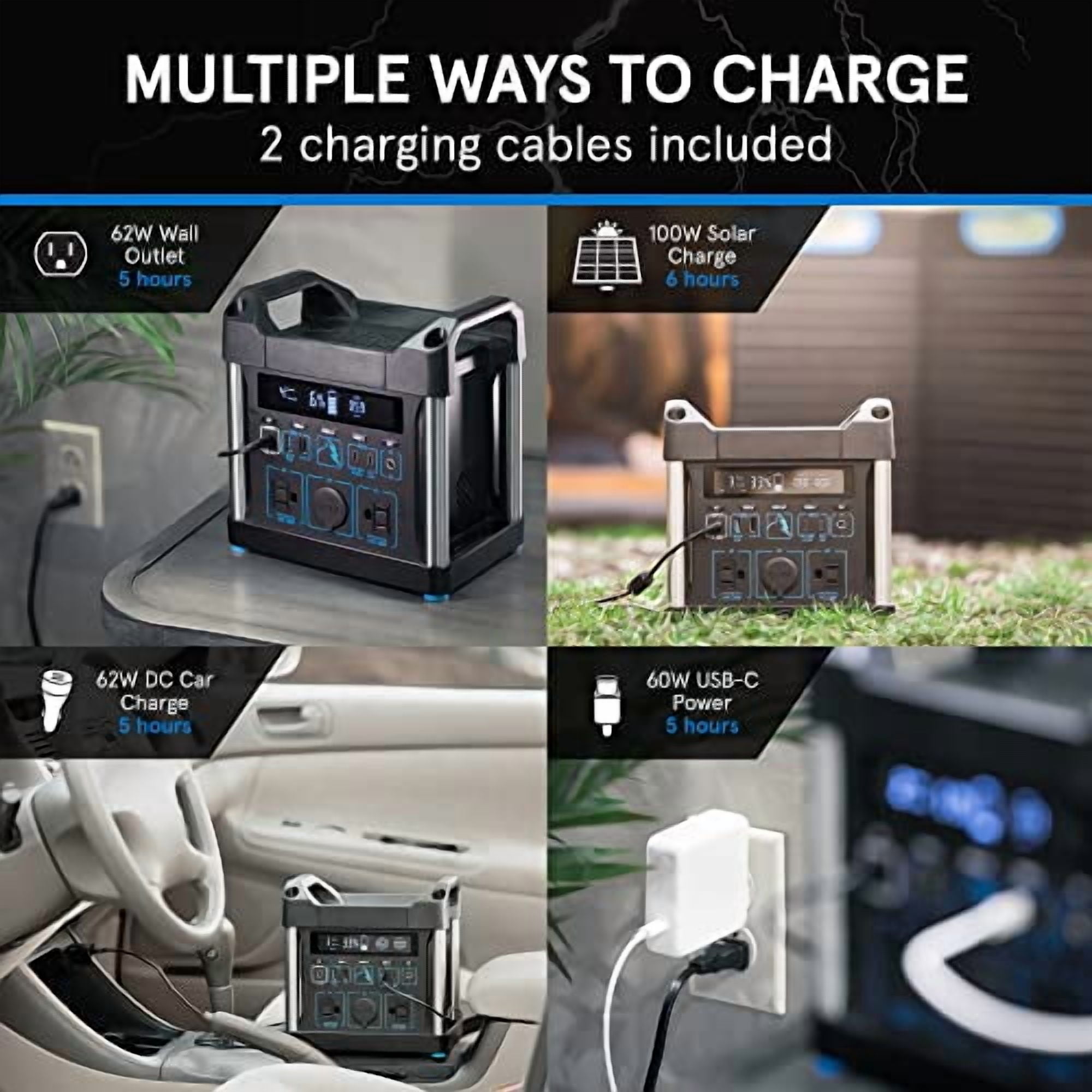 POWER RIDGE X-300 POWER STATION: PORTABLE 296WH LITHIUM-ION BATTERY GENERATOR